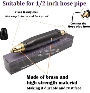 High Pressure Water Spray Nozzle Hose Pipe Adjustable Metal Spray Nozzle
