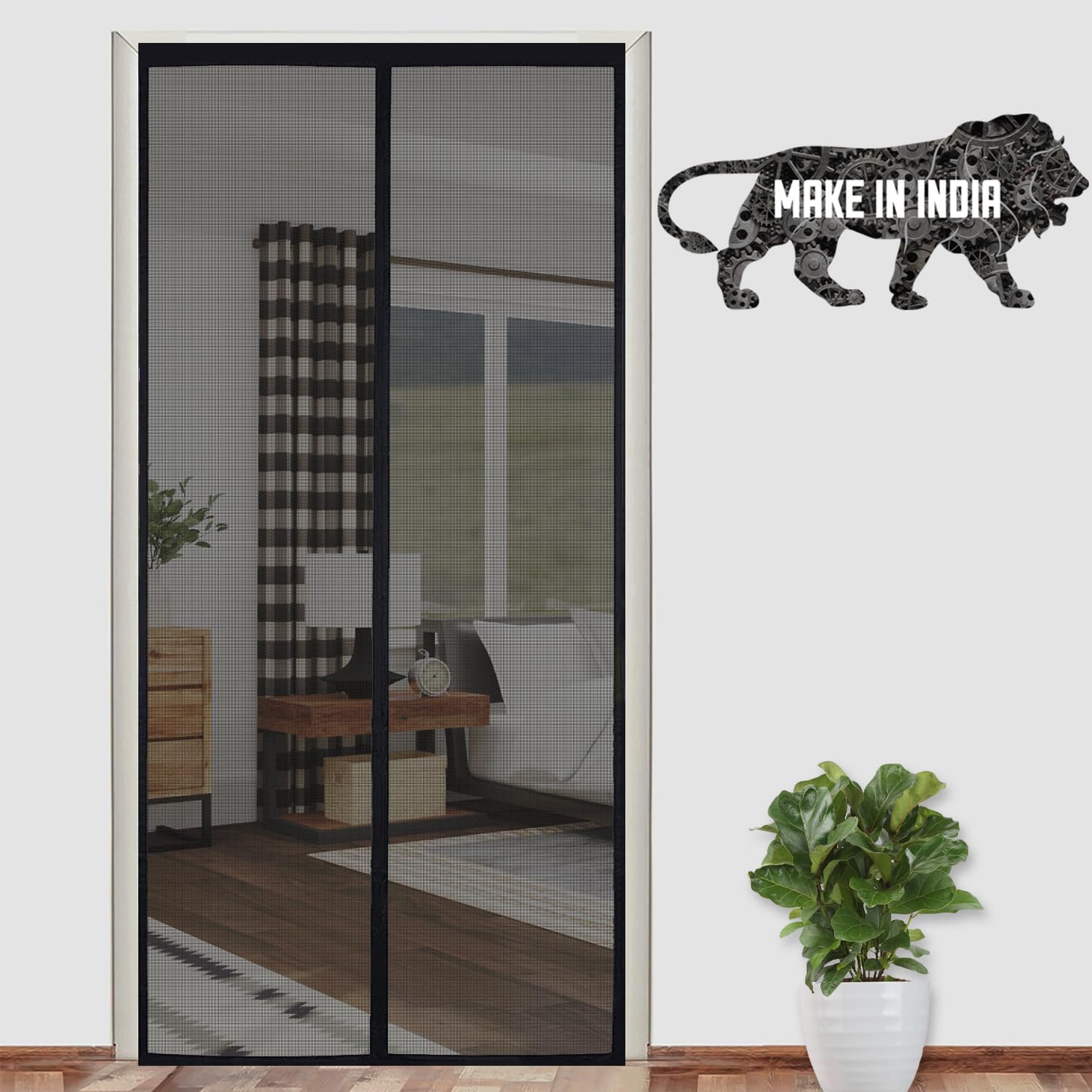 LifeKrafts Fiberglass Mosquito Screen Door Net Curtain