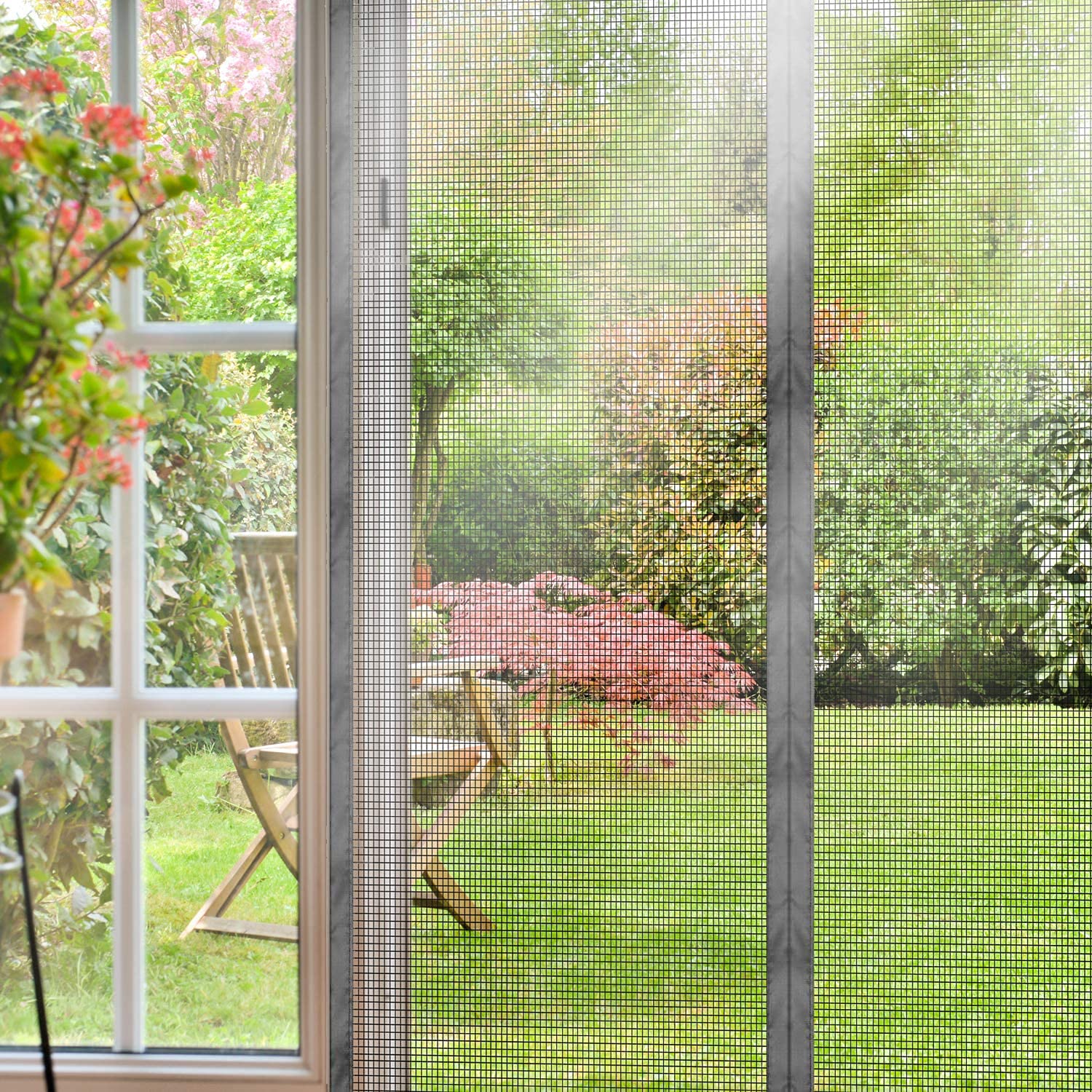 LifeKrafts Fiberglass Mosquito Screen Door Net Curtain