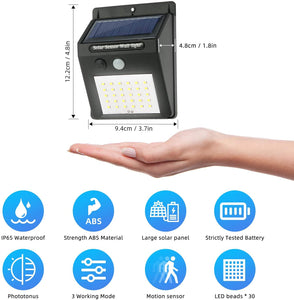 LED Bright Outdoor Security Lights with Motion Sensor Solar
