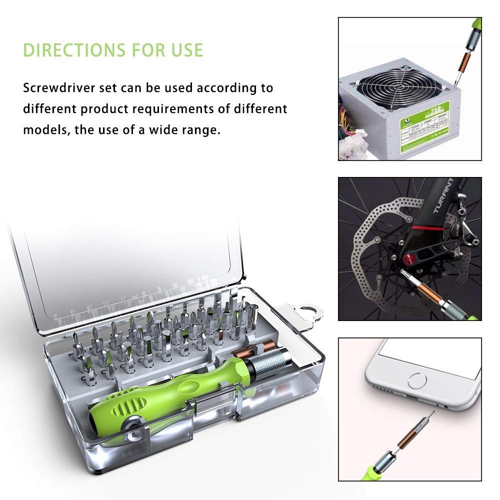 32 in 1 interchangeable Multipurpose Mini Screwdriver Set Magnetic Slot Wrench Bits Repair Tools Kit Set