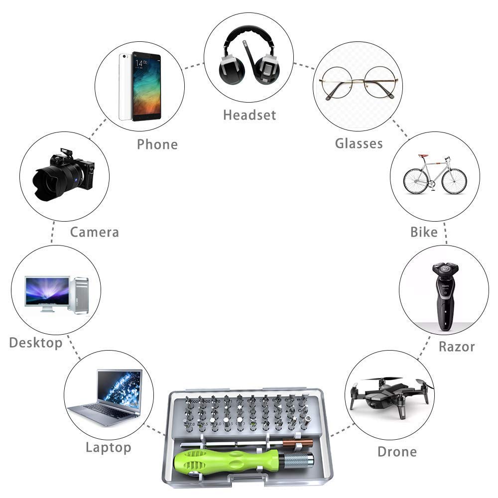 32 in 1 interchangeable Multipurpose Mini Screwdriver Set Magnetic Slot Wrench Bits Repair Tools Kit Set